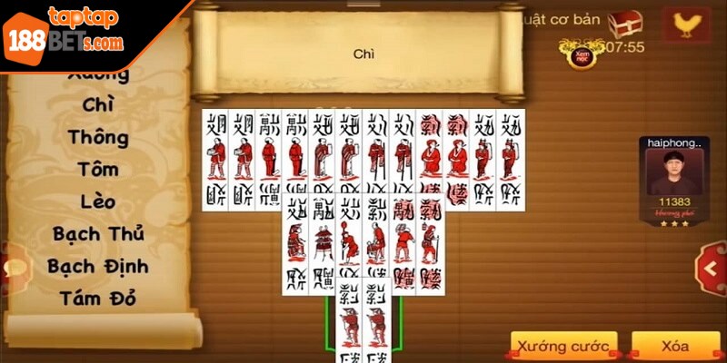 Bài Chắn Thần Tài dựa trên nền tảng của bài Tổ tôm gốc